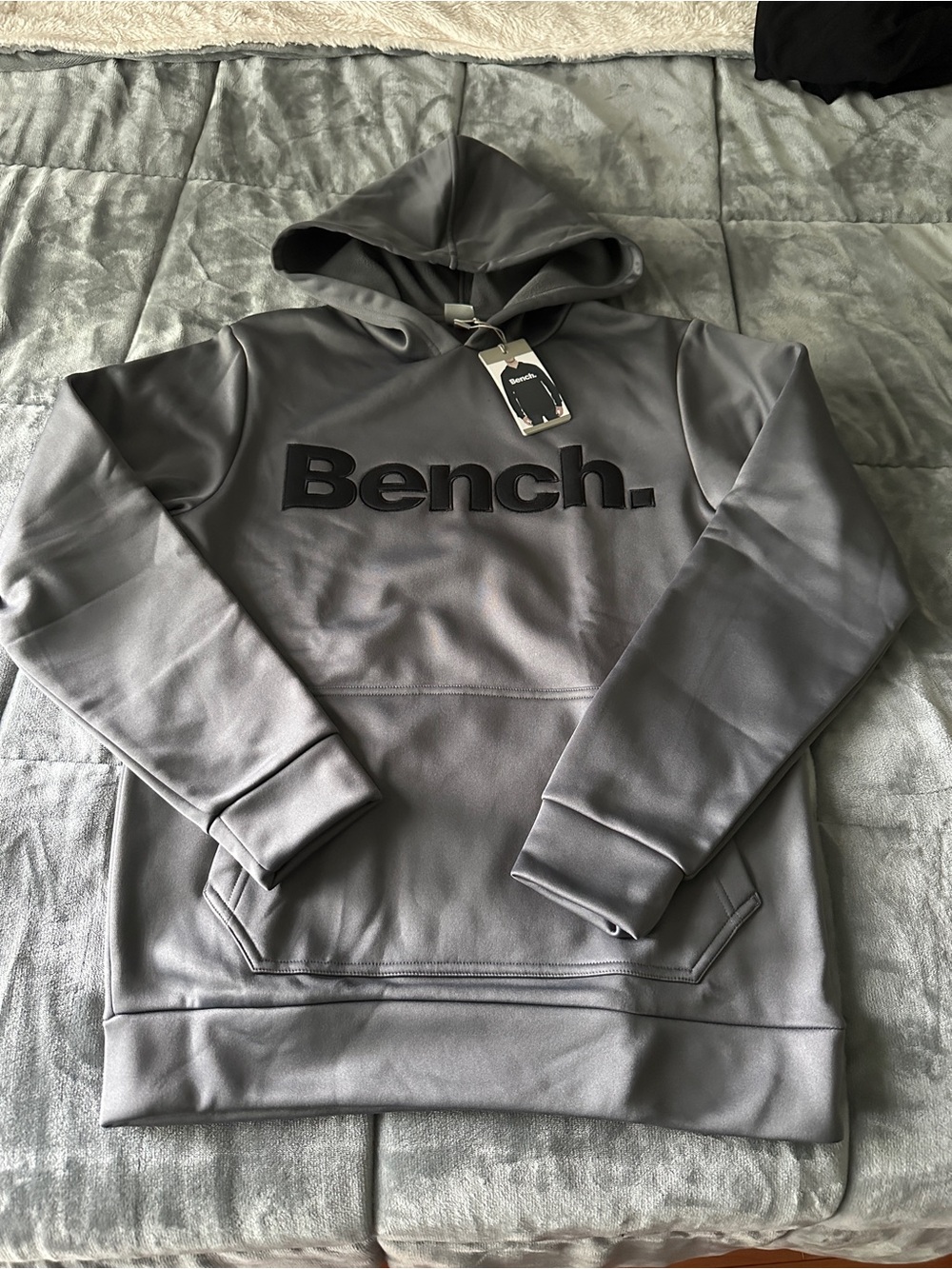 Bench Gray Pullover Hoodie with Black Logo